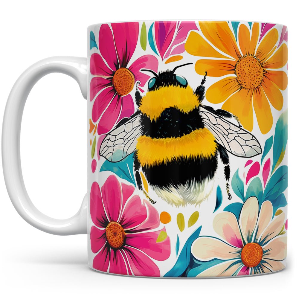 Floral Bumblebee Mug - Loftipop