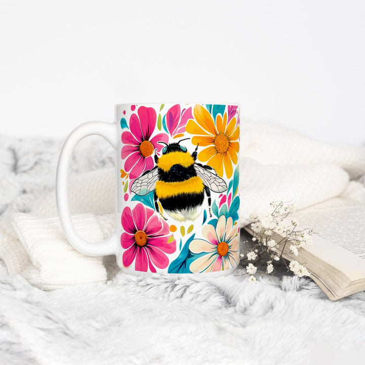 Floral Bumblebee Mug - Loftipop