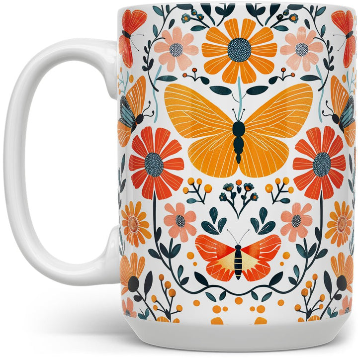 Floral Butterfly Mug - Loftipop