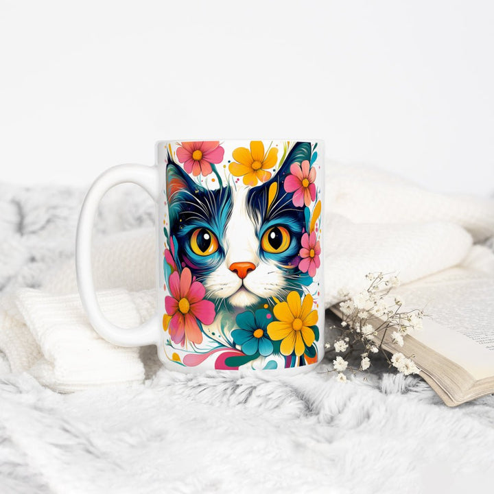 Floral Cat Mug - Loftipop