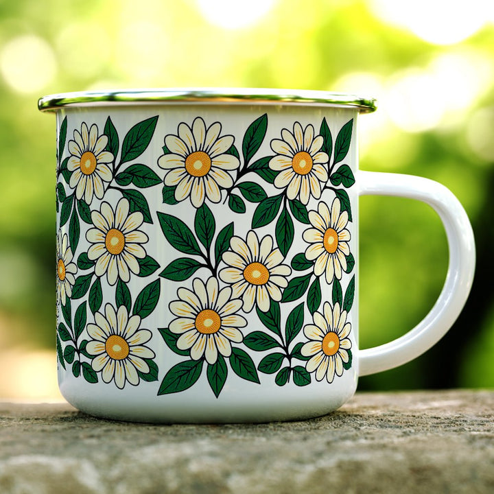 Floral Daisy Camp Mug - Loftipop