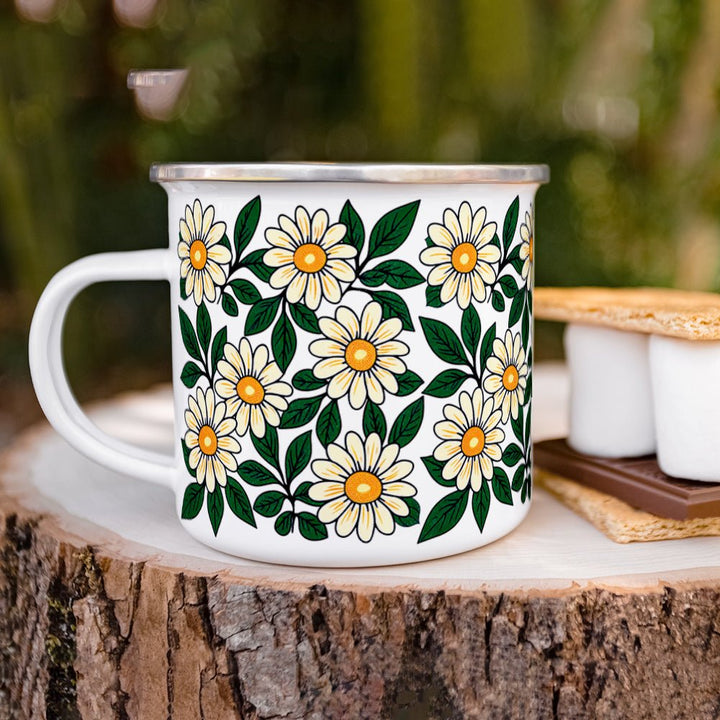 Floral Daisy Camp Mug - Loftipop