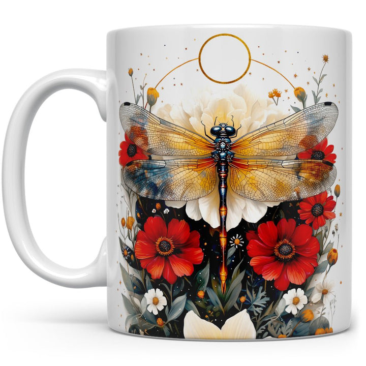 Floral Dragonfly Mug - Loftipop