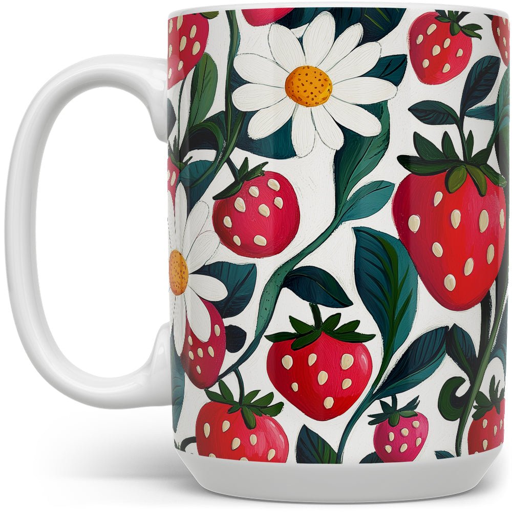 Floral Strawberry Mug - Loftipop