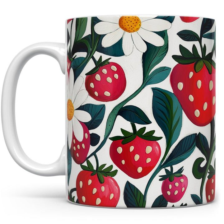 Floral Strawberry Mug - Loftipop