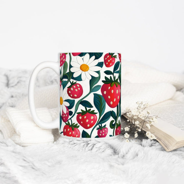 Floral Strawberry Mug - Loftipop