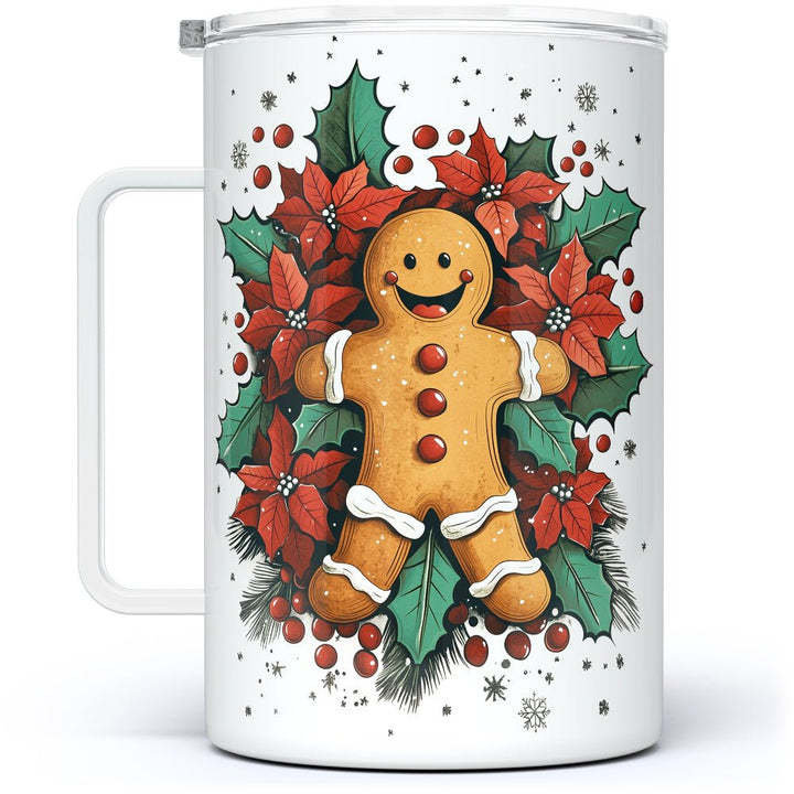 Holiday Gingerbread Insulated Travel Mug - Loftipop