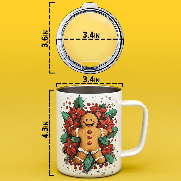 Holiday Gingerbread Insulated Travel Mug - Loftipop