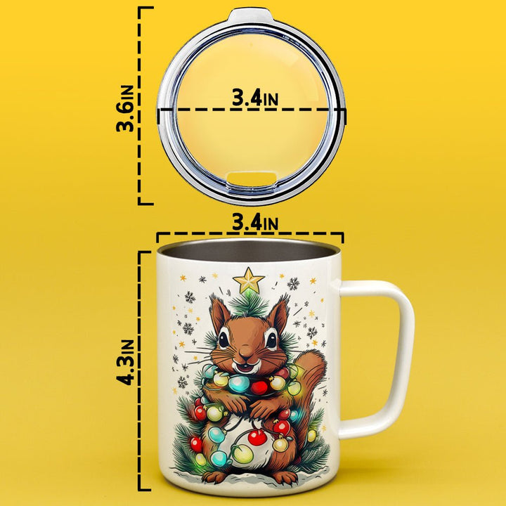 Holiday Squirrel Insulated Travel Mug - Loftipop