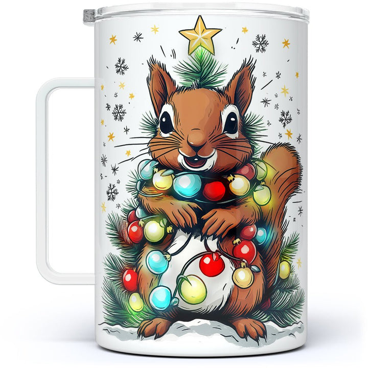 Holiday Squirrel Insulated Travel Mug - Loftipop