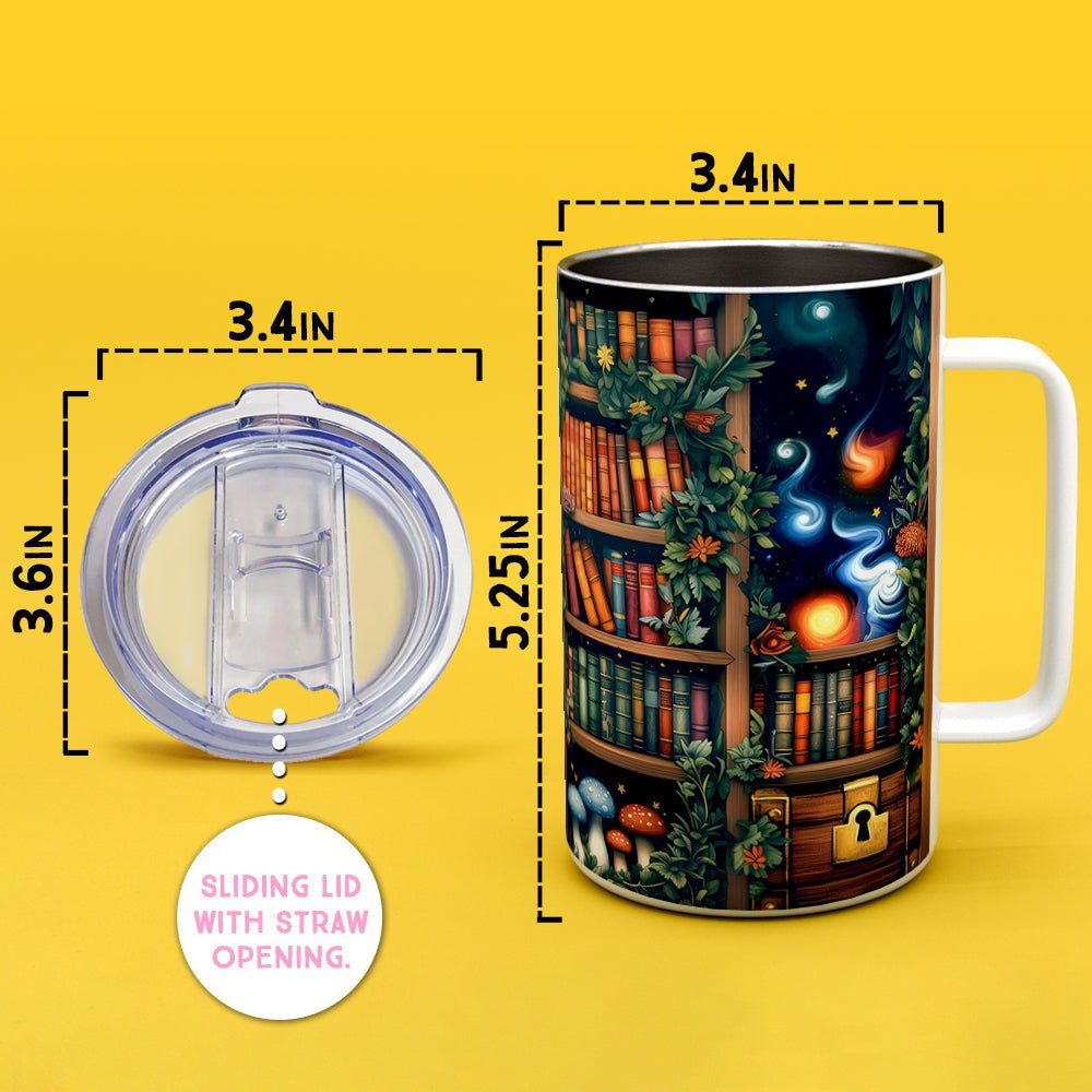 Magical Library Insulated Travel Mug - Loftipop