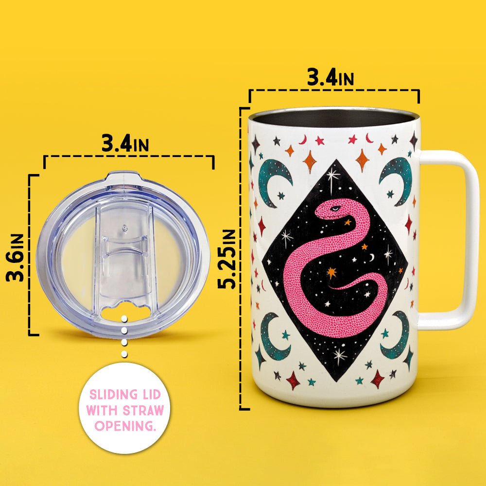 Mystical Snake Insulated Travel Mug - Loftipop