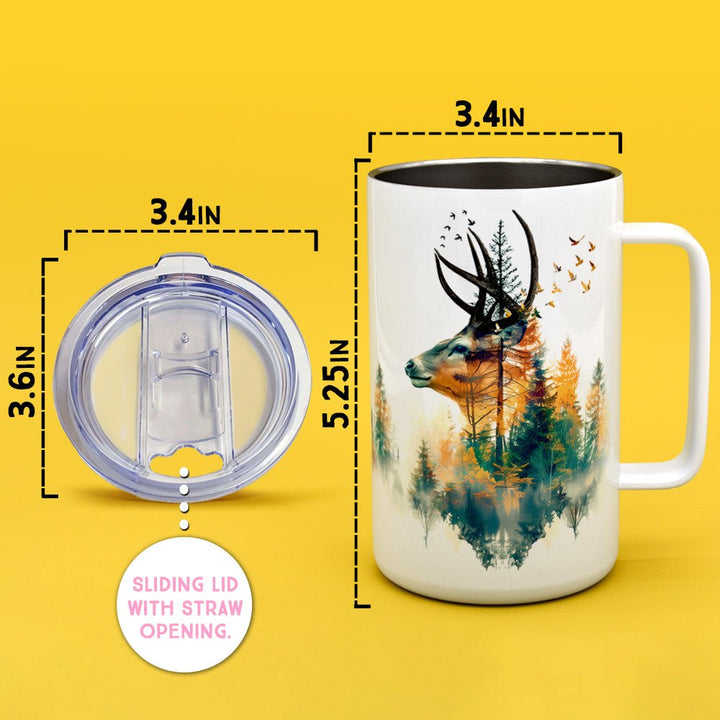 Nature Buck Insulated Travel Mug - Loftipop