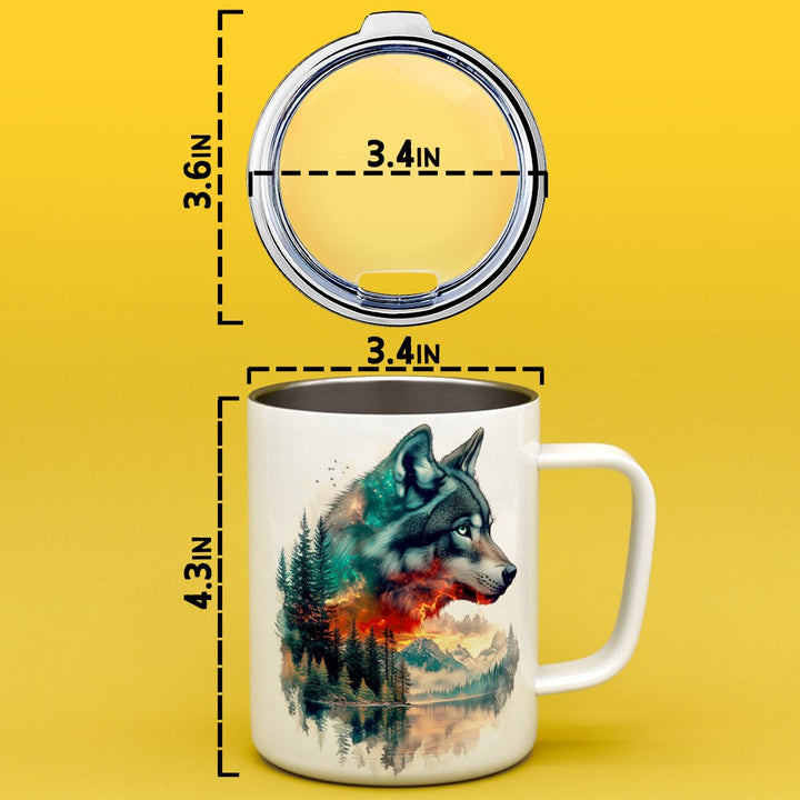 Nature Wolf Insulated Travel Mug - Loftipop