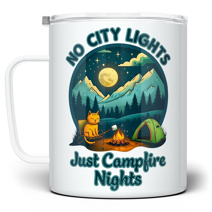 No City Lights Just Campfire Nights Insulated Travel Mug - Loftipop