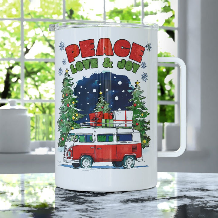 Peace Love Joy Insulated Travel Mug - Loftipop