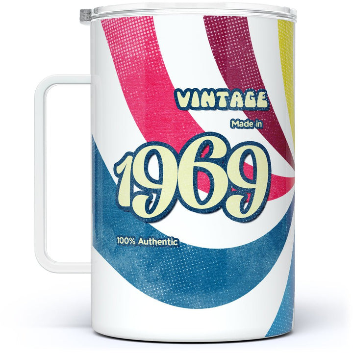 Personalized Birth Year 1960's Retro Insulated Travel Mug - Loftipop