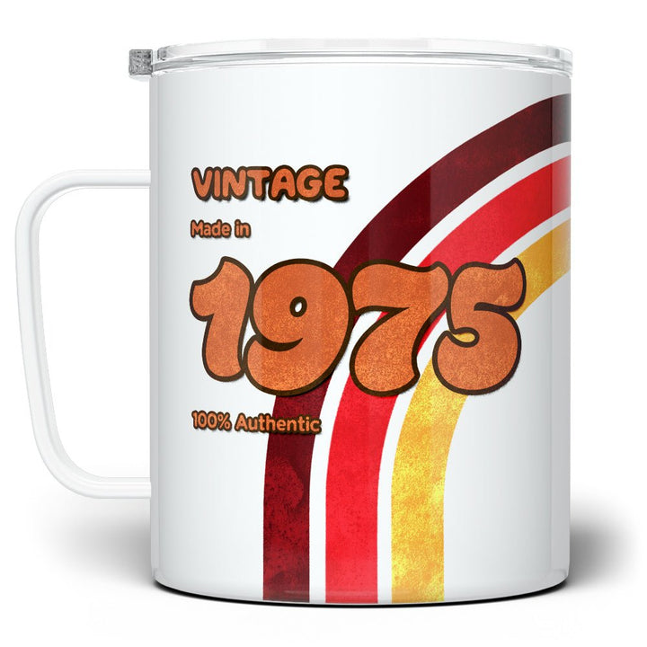 Personalized Birth Year 1970's Retro Insulated Travel Mug - Loftipop