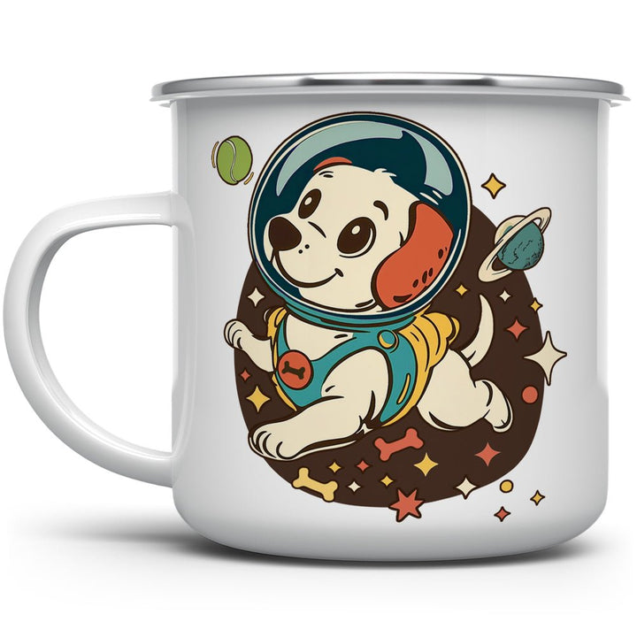 Retro Space Dog Camp Mug - Loftipop