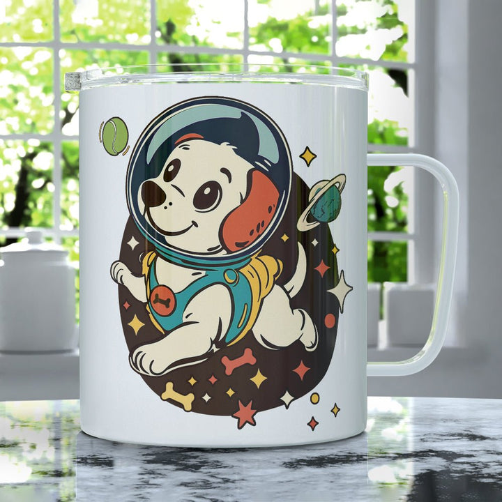 Retro Space Dog Insulated Travel Mug - Loftipop