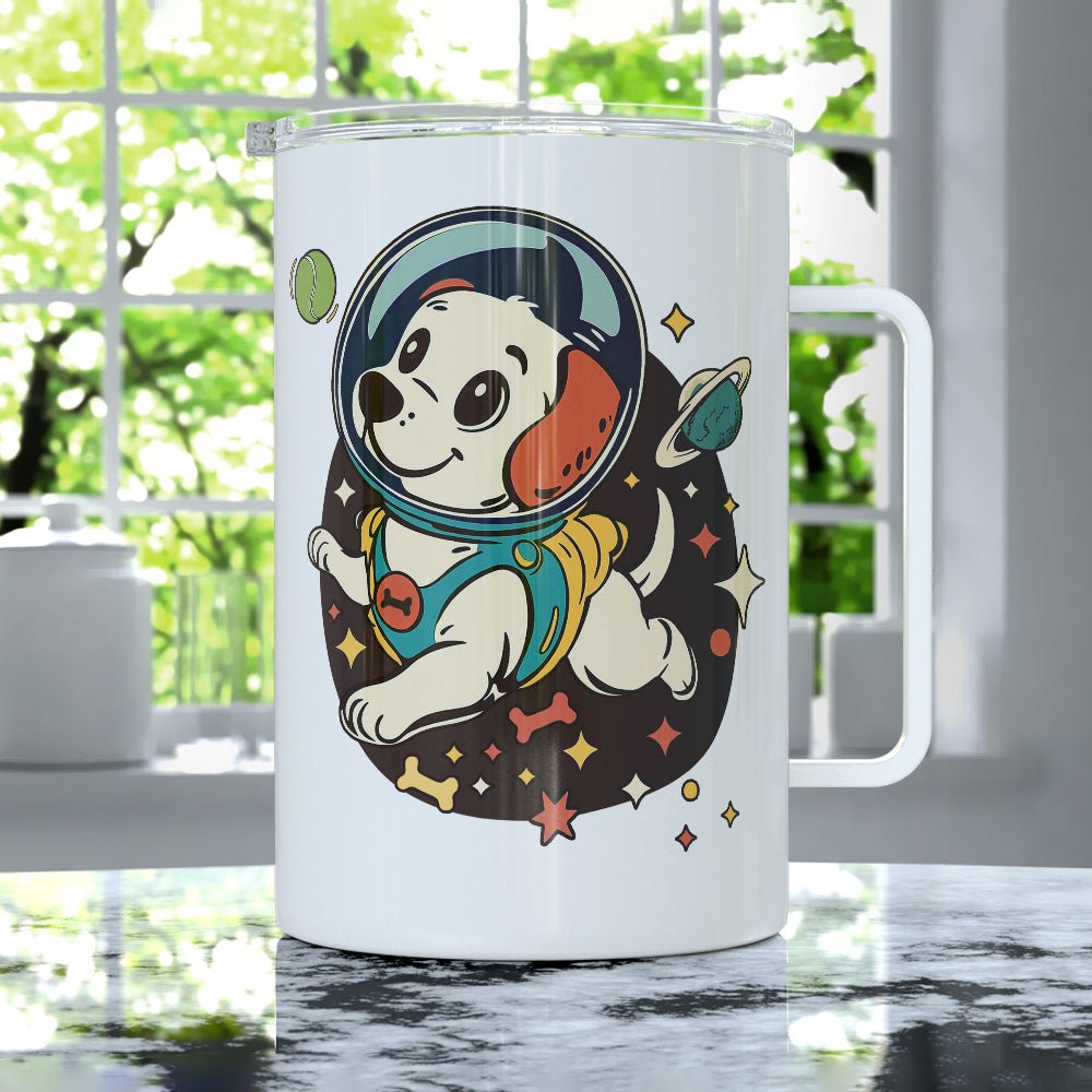 Retro Space Dog Insulated Travel Mug - Loftipop