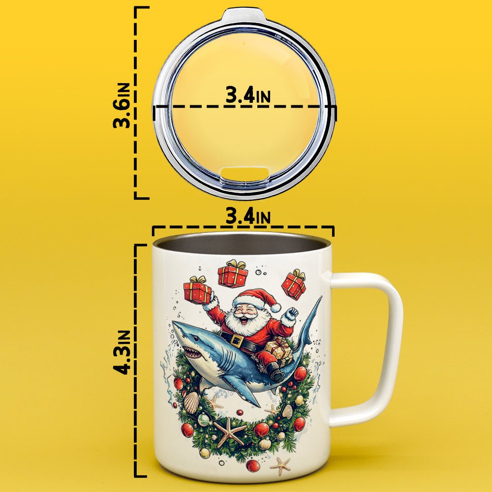 Santa Shark Insulated Travel Mug - Loftipop