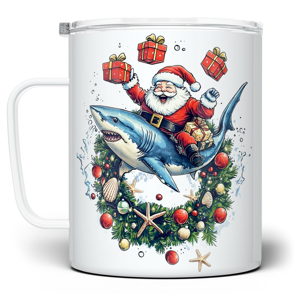 Santa Shark Insulated Travel Mug - Loftipop