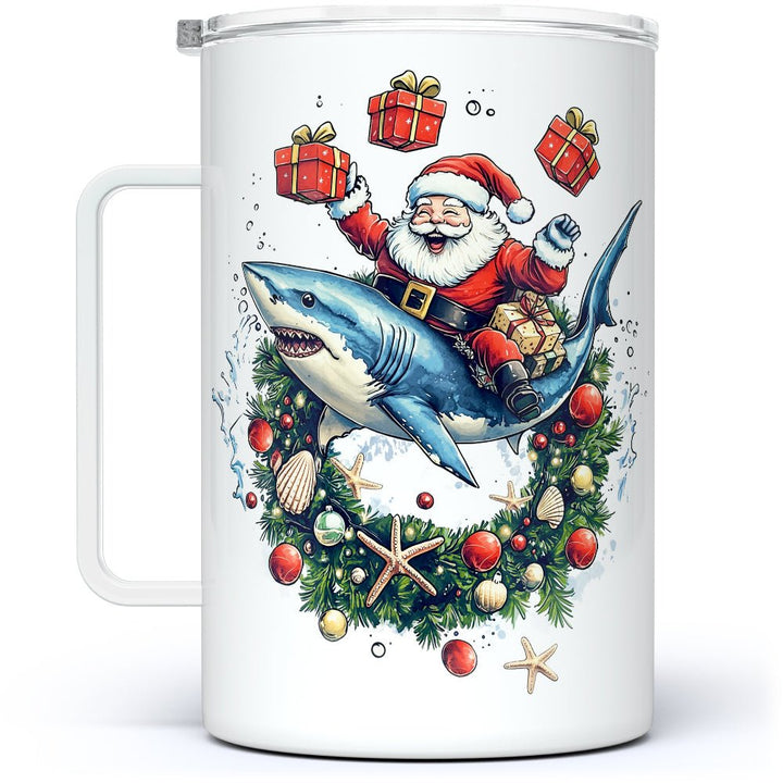 Santa Shark Insulated Travel Mug - Loftipop