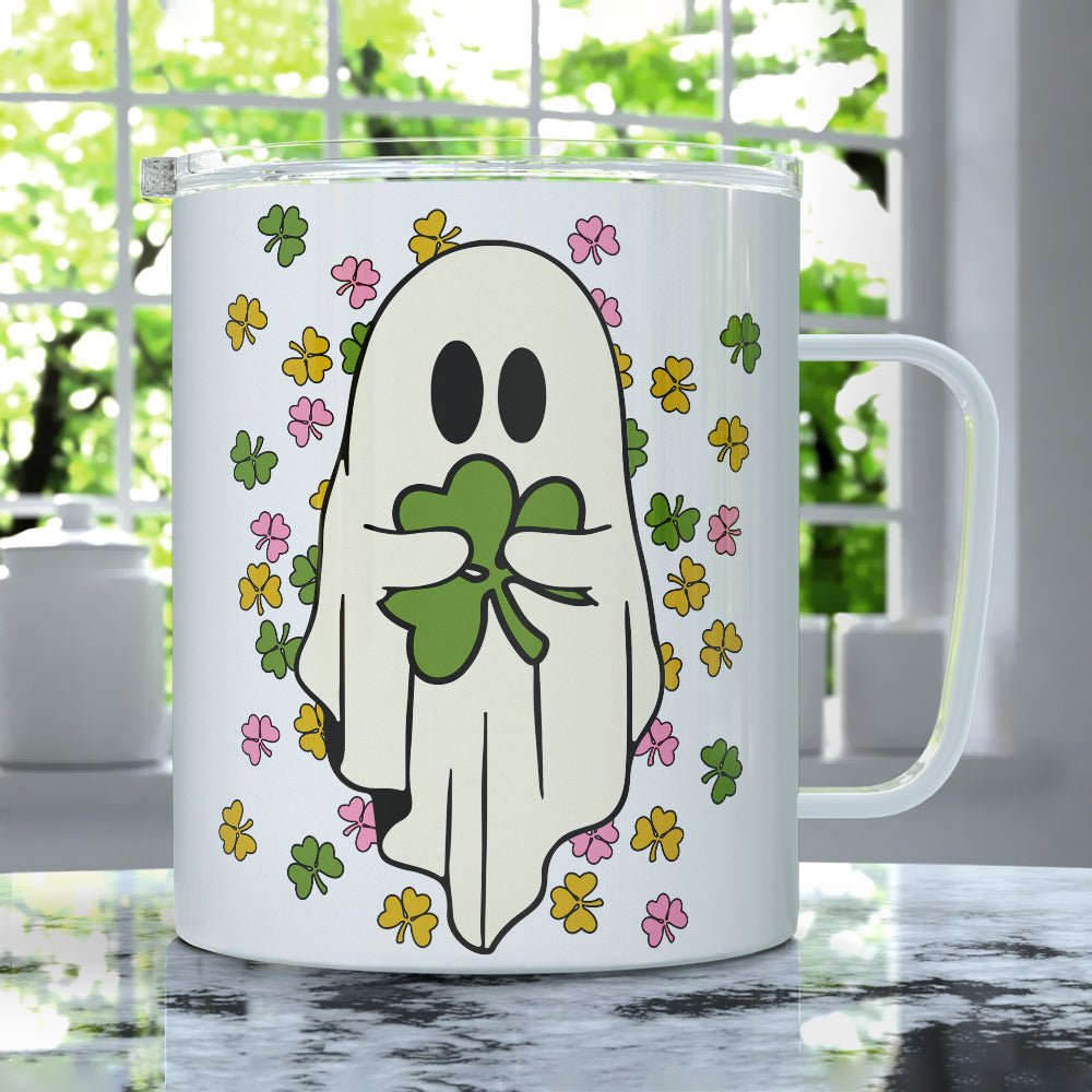 Shamrock Ghost Insulated Travel Mug - Loftipop