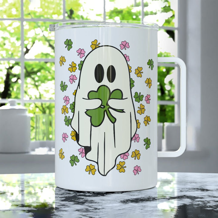 Shamrock Ghost Insulated Travel Mug - Loftipop