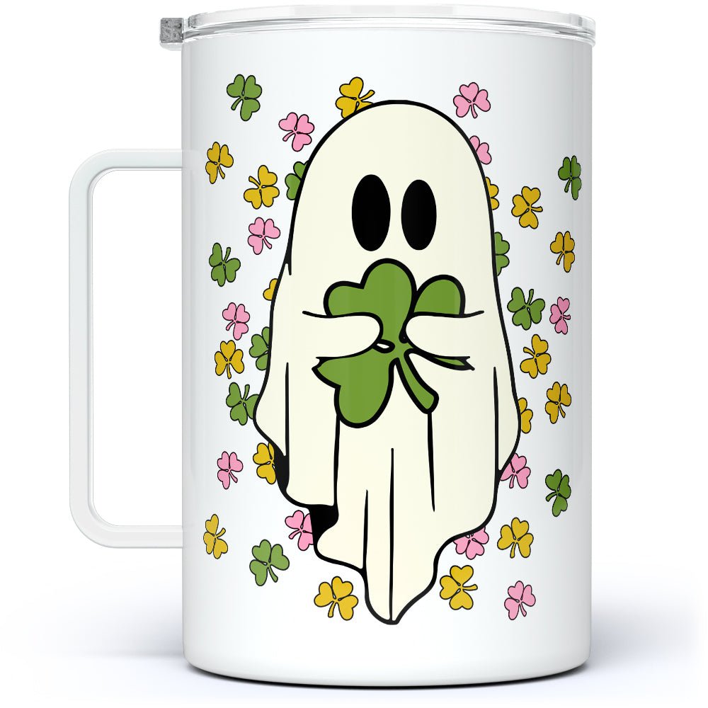 Shamrock Ghost Insulated Travel Mug - Loftipop