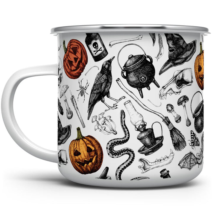 Spooky Halloween Pattern Camp Mug - Loftipop