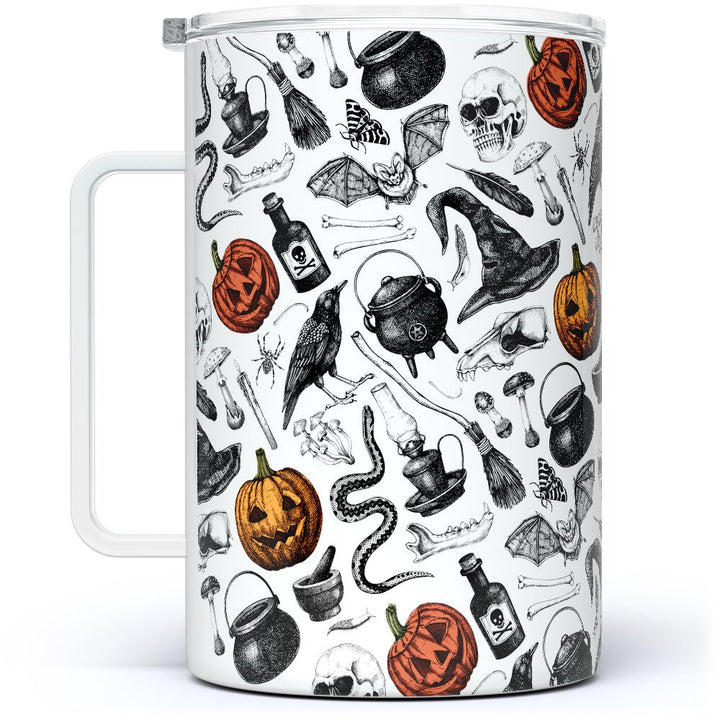 Spooky Halloween Pattern Insulated Travel Mug - Loftipop