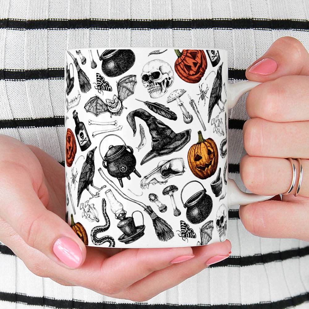 Spooky Halloween Pattern Mug - Loftipop