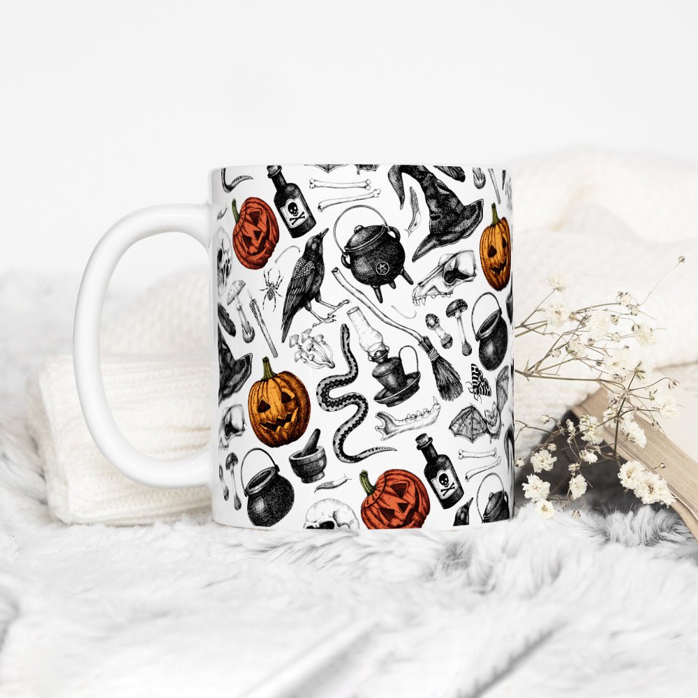 Spooky Halloween Pattern Mug - Loftipop