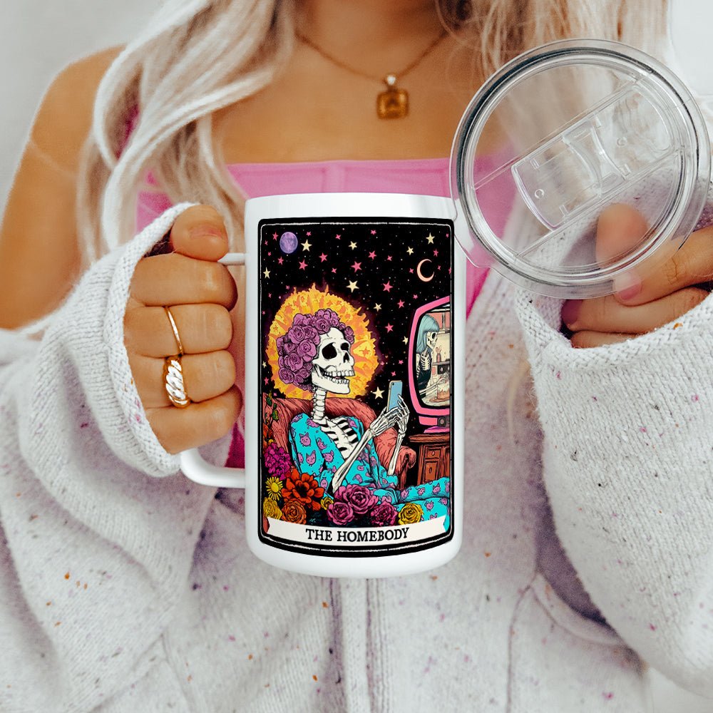 The Homebody Tarot Card Insulated Travel Mug - Loftipop