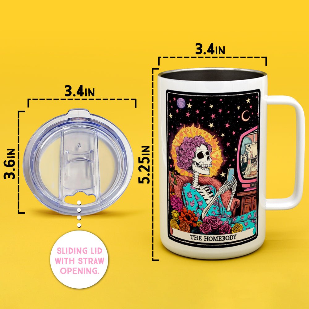 The Homebody Tarot Card Insulated Travel Mug - Loftipop