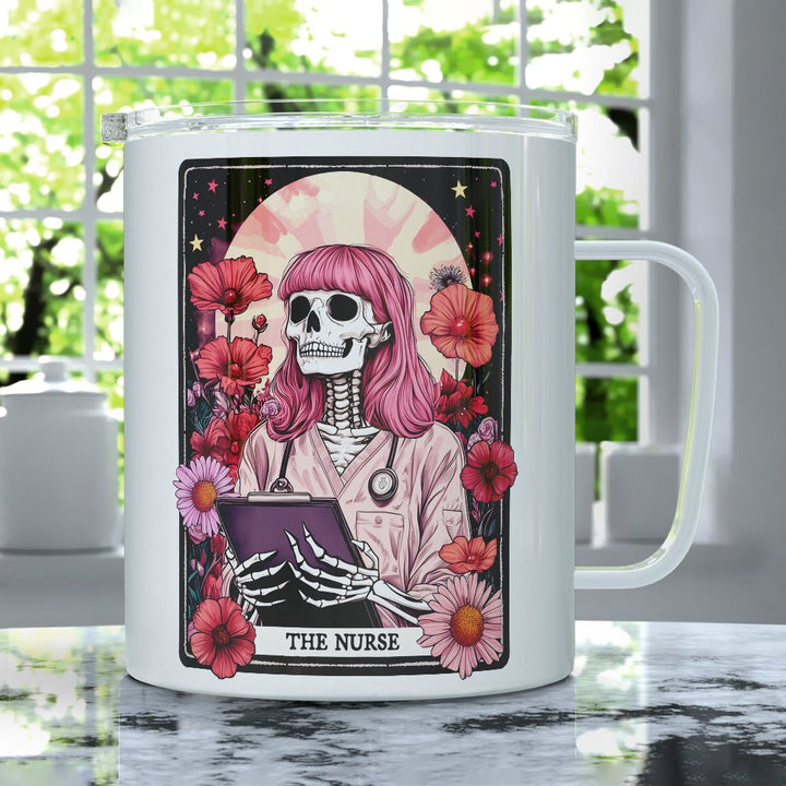 The Nurse Tarot Card Insulated Travel Mug - Loftipop