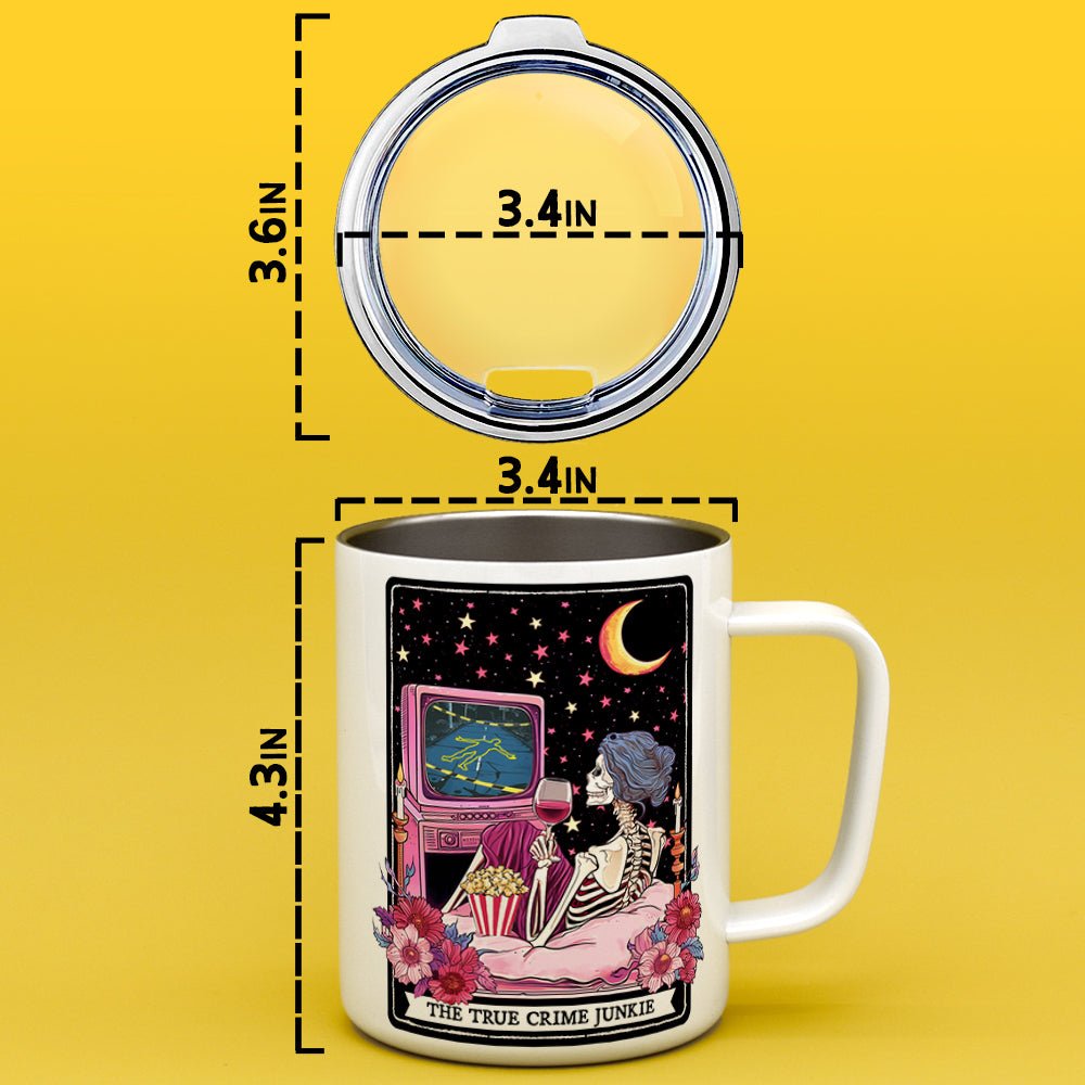 The True Crime Junkie Tarot Card Insulated Travel Mug - Loftipop