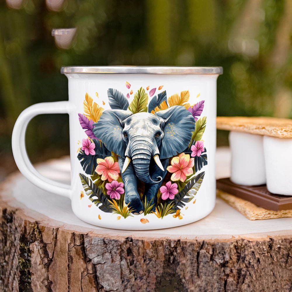 Tropical Elephant Camp Mug - Loftipop