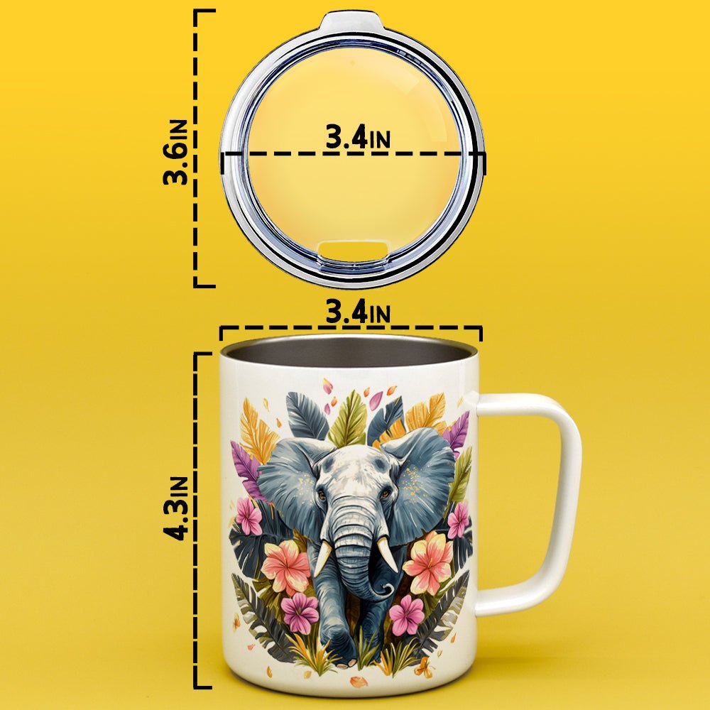 Tropical Elephant Insulated Travel Mug - Loftipop