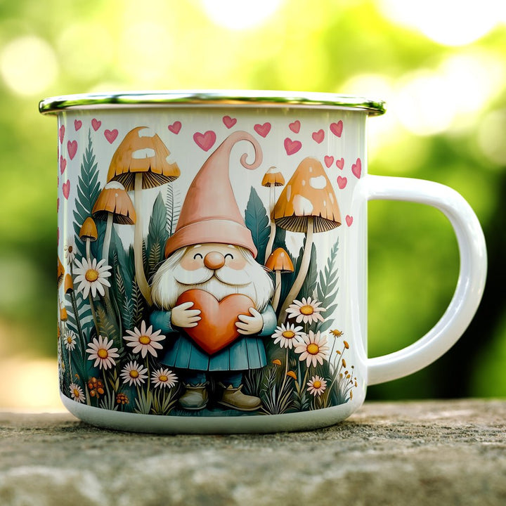 Valentine Garden Gnome Camp Mug - Loftipop