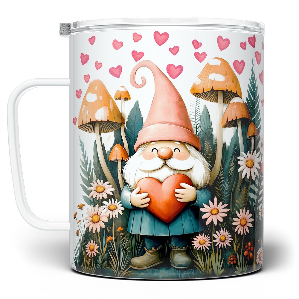 Valentine Garden Gnome Insulated Travel Mug - Loftipop