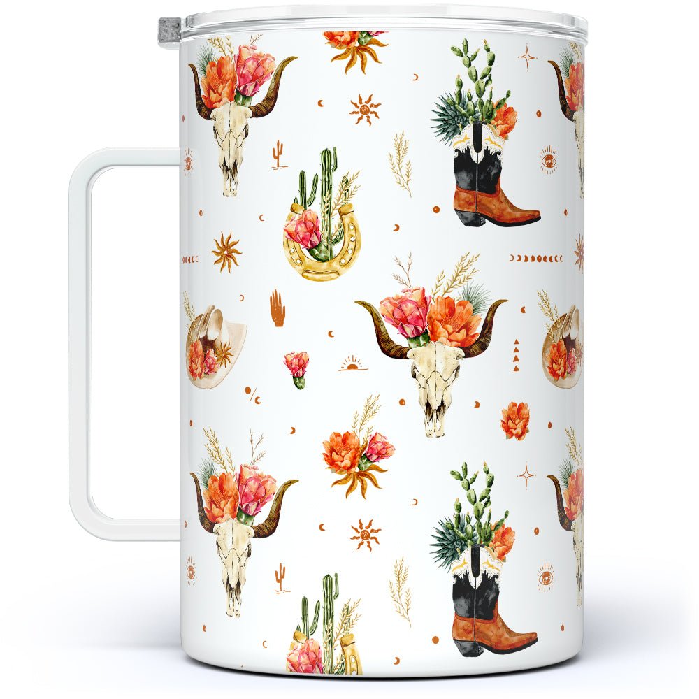 Western Desert Pattern Insulated Travel Mug - Loftipop
