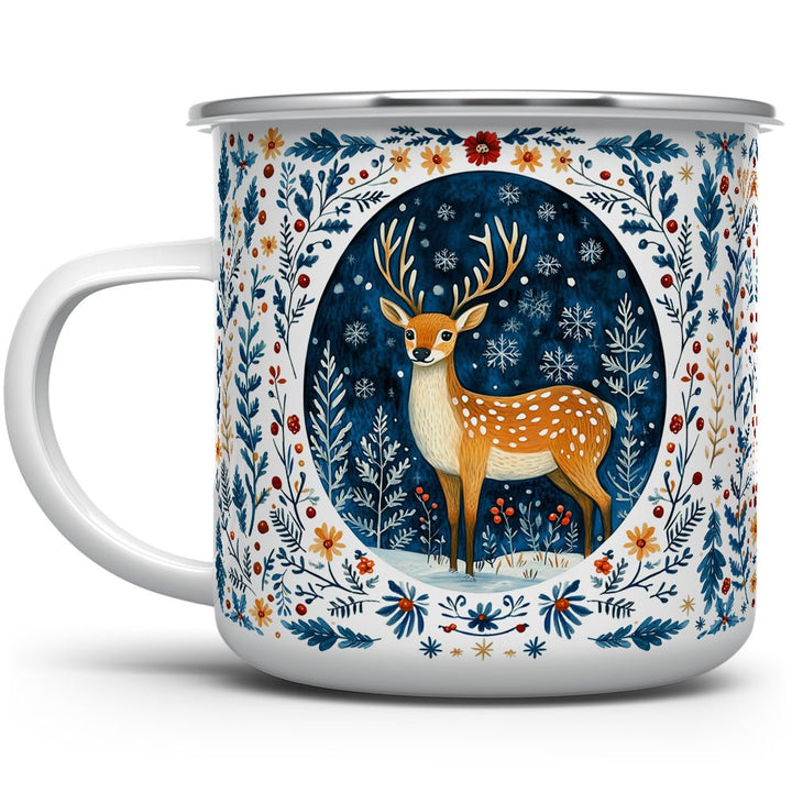 Winter Woodland Deer Camp Mug - Loftipop