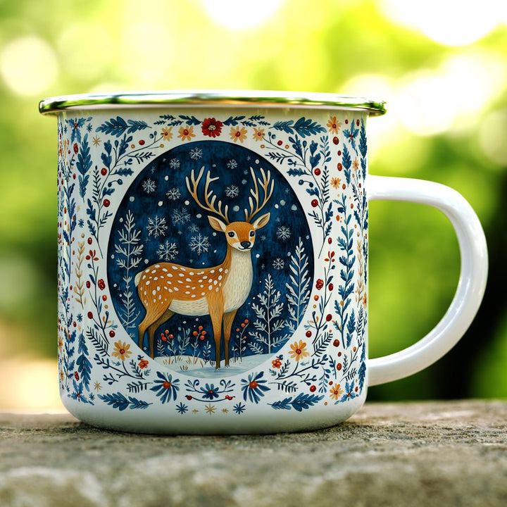 Winter Woodland Deer Camp Mug - Loftipop