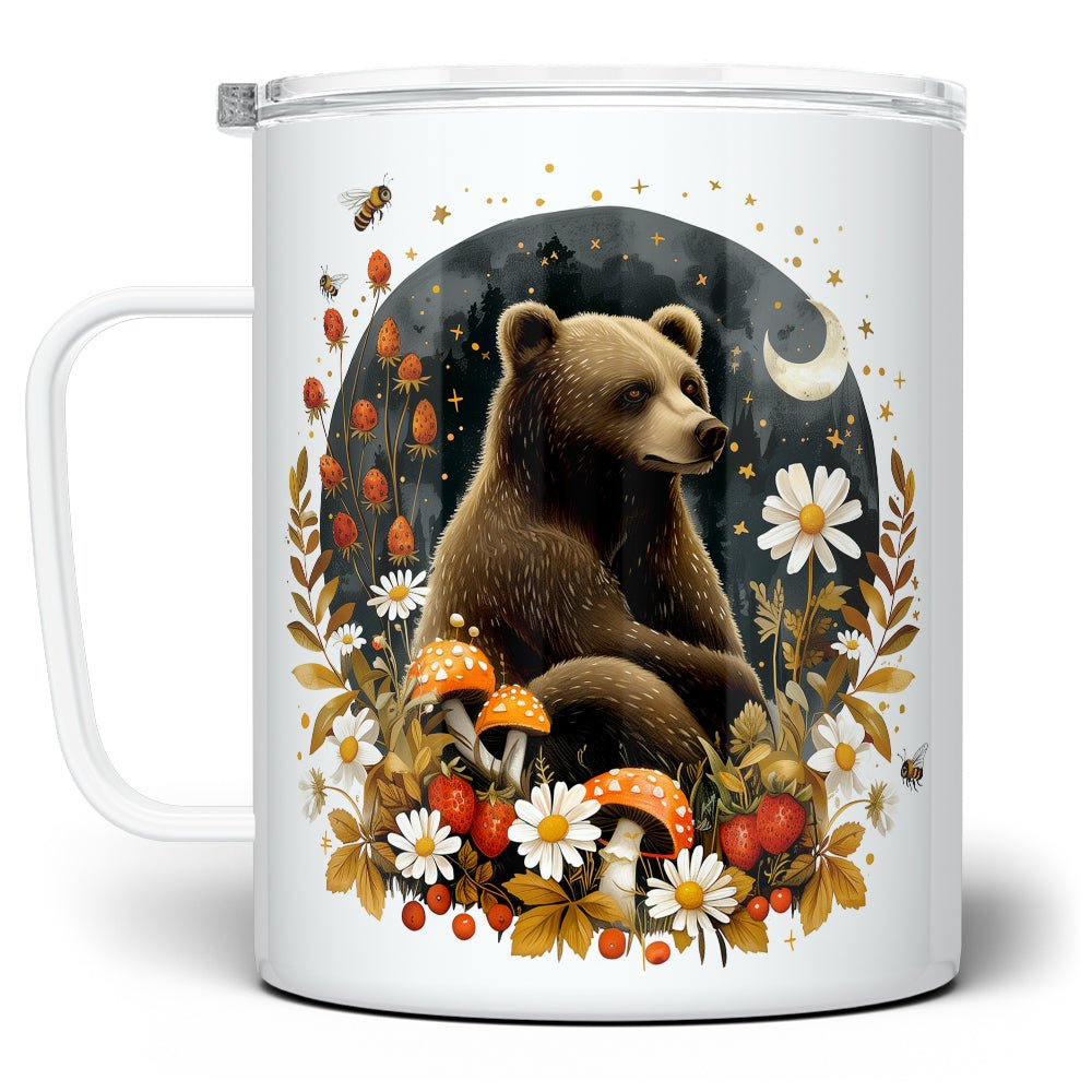 Woodland Autumn Forest Bear Insulated Travel Mug - Loftipop