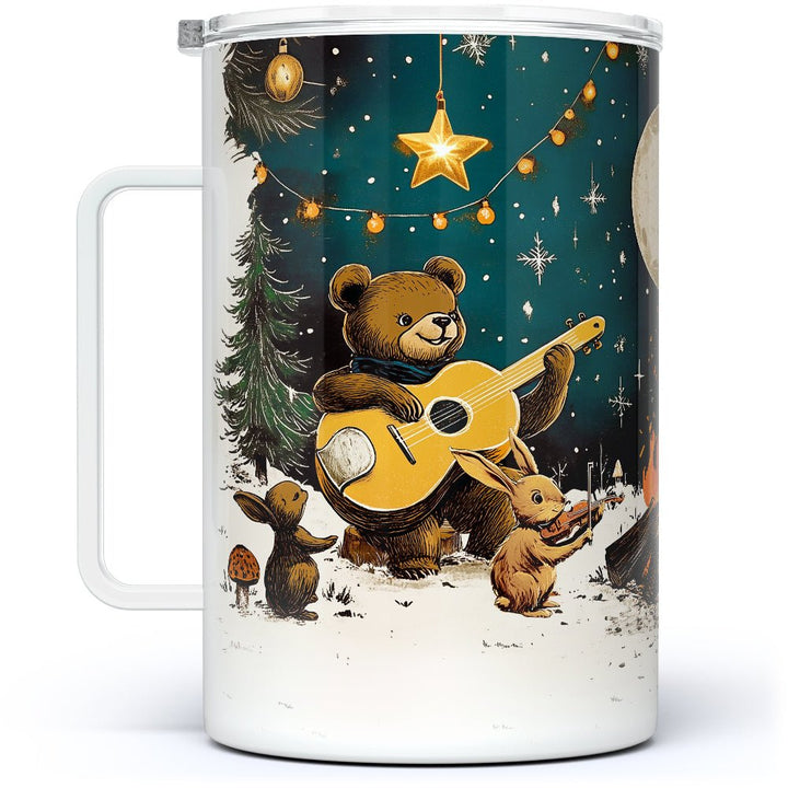 Woodland Christmas Jamboree Insulated Travel Mug - Loftipop