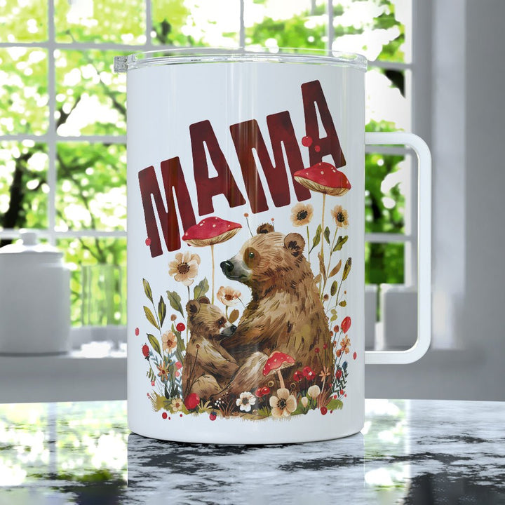 Woodland Mama Bear Insulated Travel Mug - Loftipop