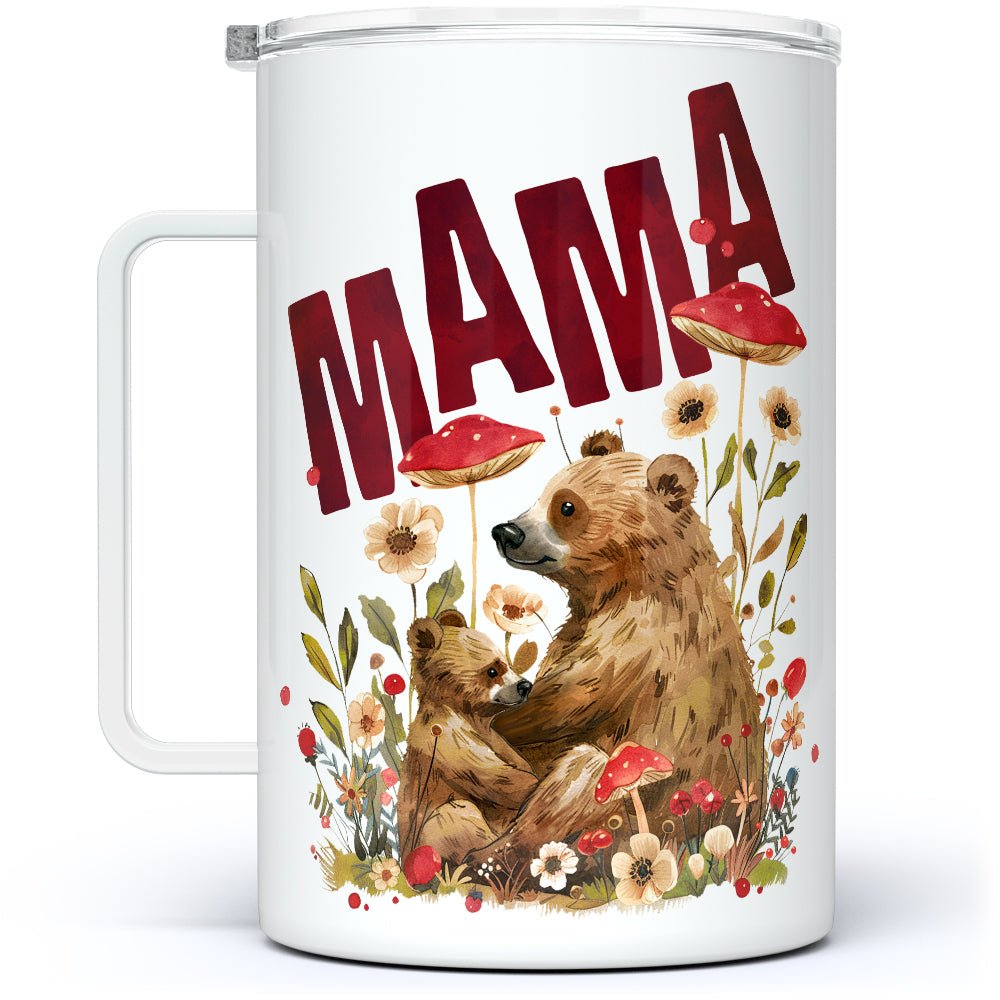 Woodland Mama Bear Insulated Travel Mug - Loftipop
